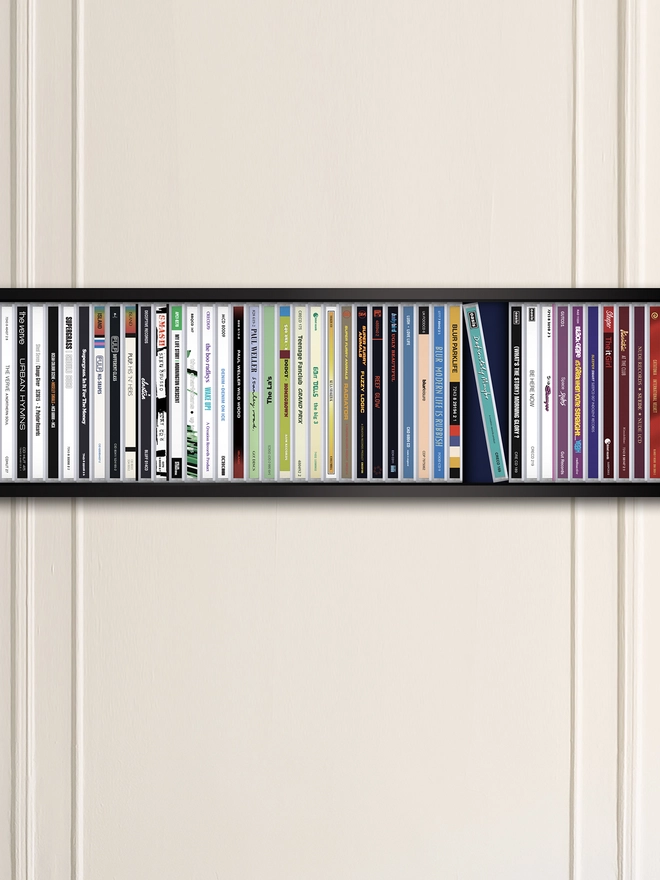 Britpop cd spines dibond