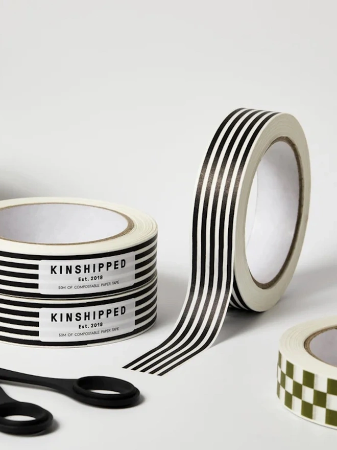 Black Horizontal Strip Paper Tape