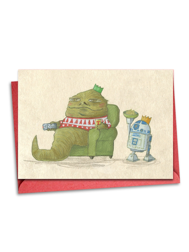 jabba the hut r2d2 christmas card star wars