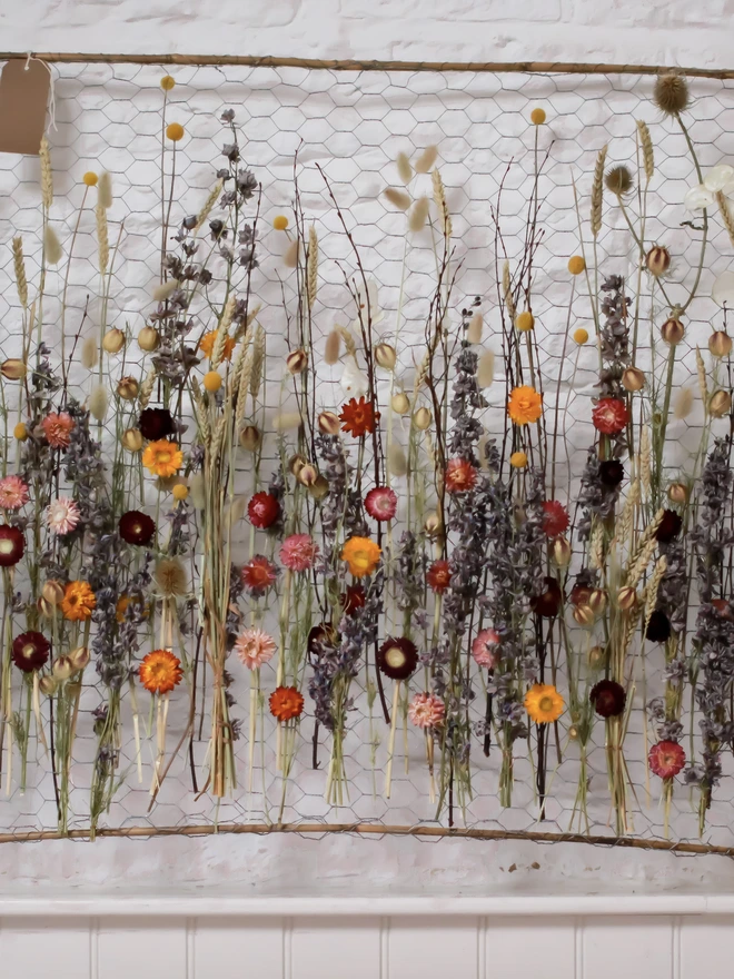Dried floral panel 
