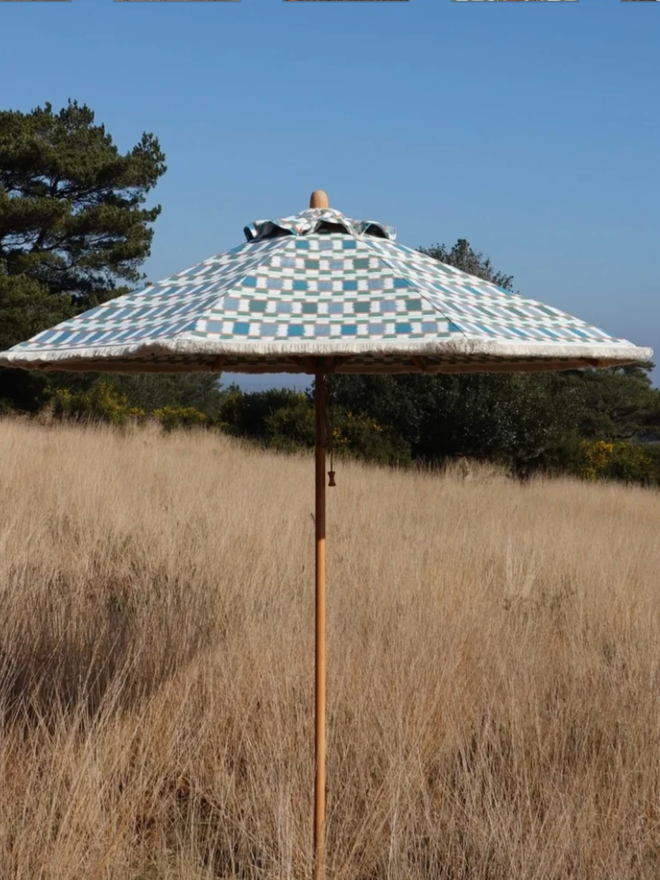 Christopher Farr Lapaz Parasol. A patterned parasol.