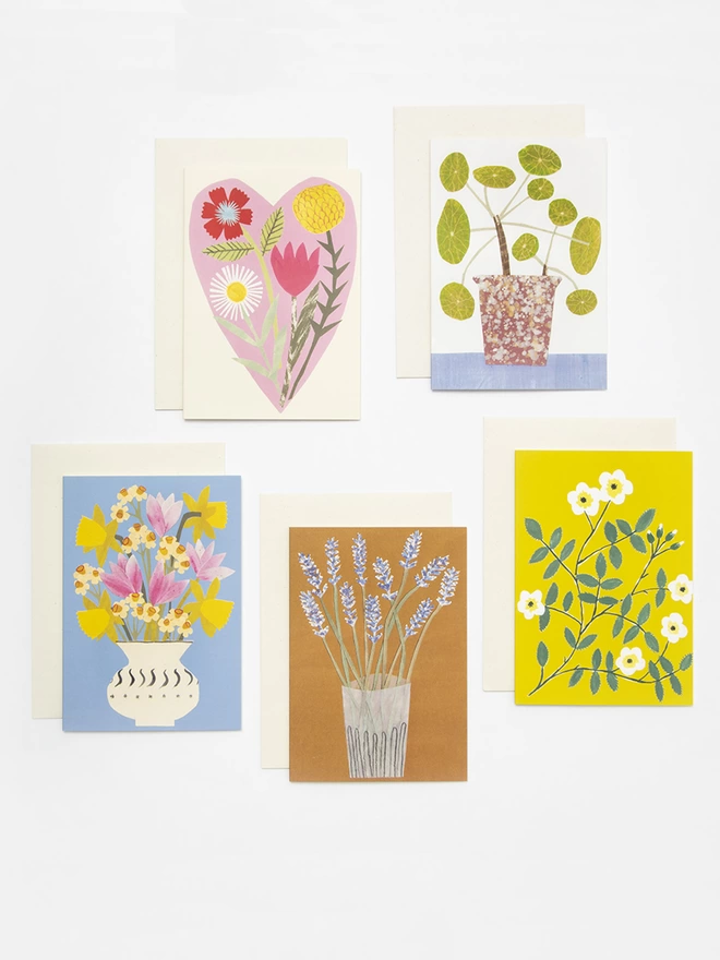 Set of 5 Plant Cards