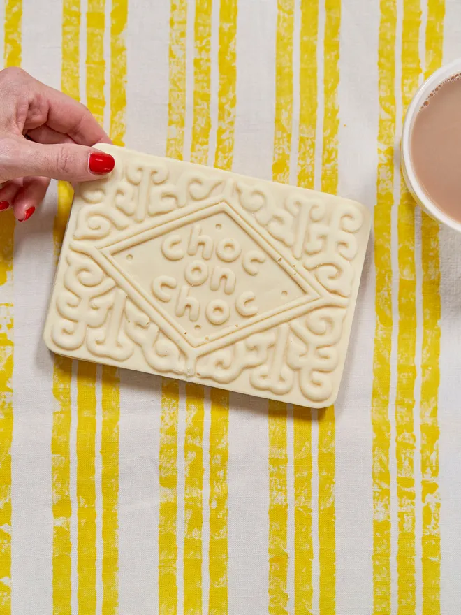 Giant Custard Cream Biscuit Shaped Chocolate