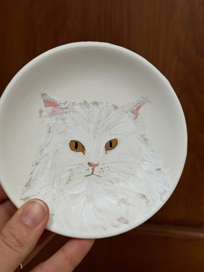 Personalised Cat Portrait Plate