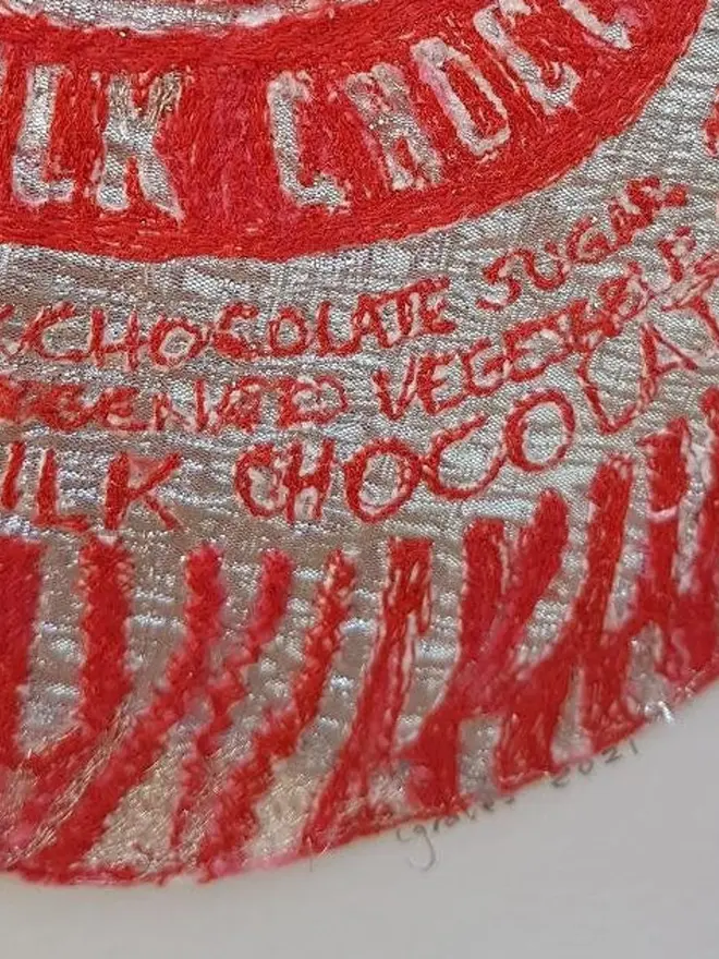 Tunnocks Teacake Embroidery Wall Art