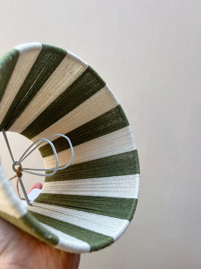 Olive The Olive Green Stripe String Lampshade