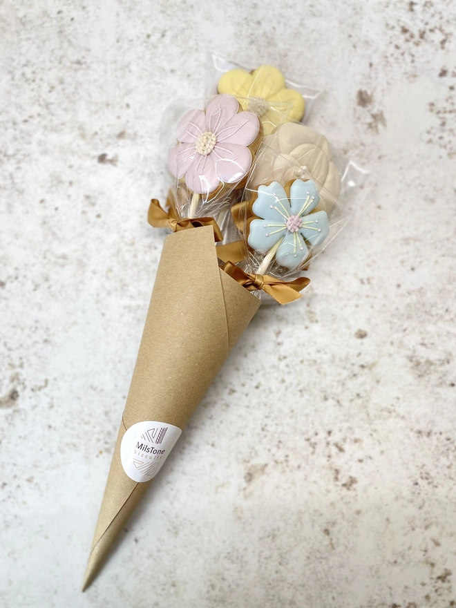 Flower bouquet biscuits