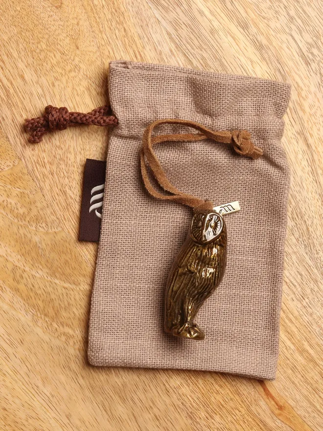 Metal Owl Hanging Decoration with Gift Bag