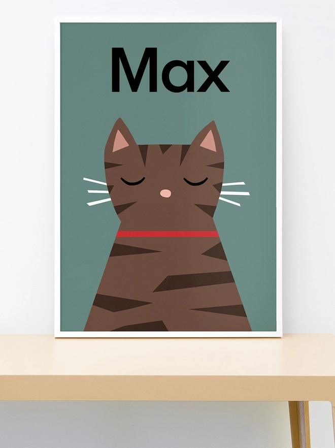 Personalised Striped Cat Picture