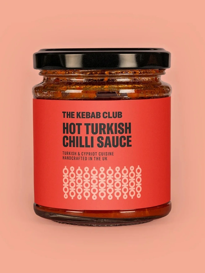 Jar of turkish hot chilli dressing