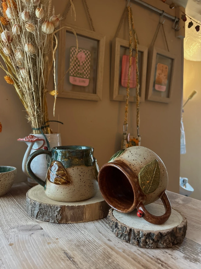 Ceramic Leaf Mug 