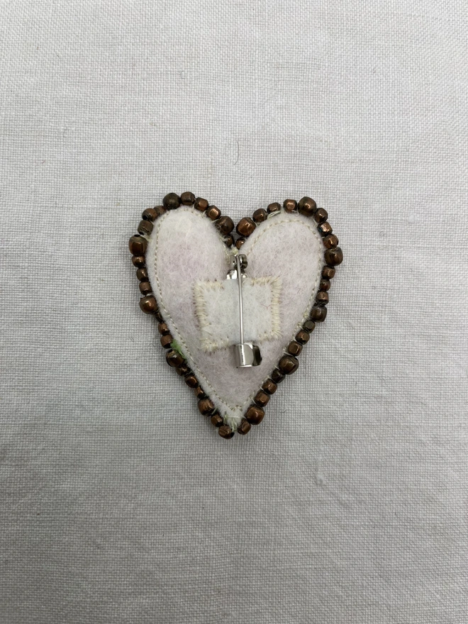 bronze beaded brooch back and clasp