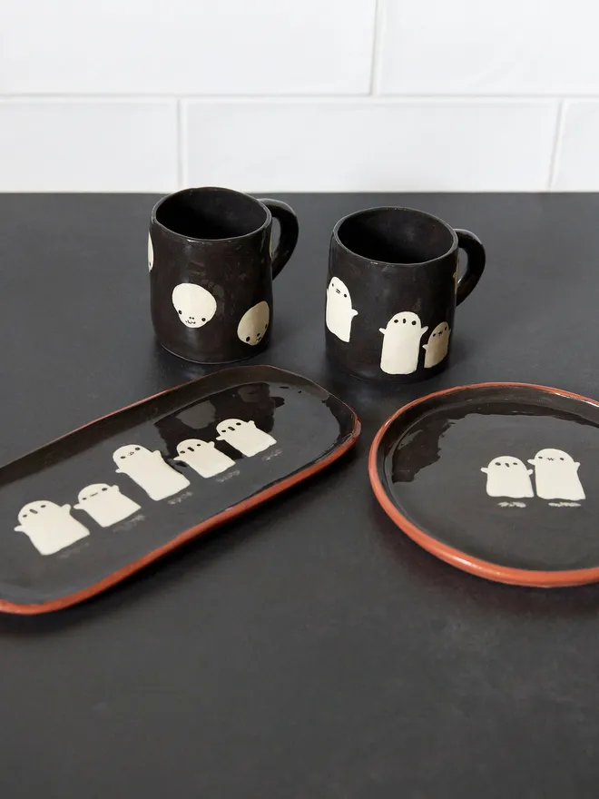 Ceramic Ghost Plate (Club Holly & Co)