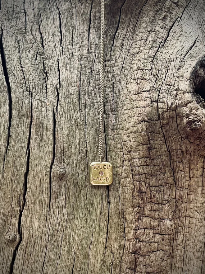 touch wood pipwin pendant necklace