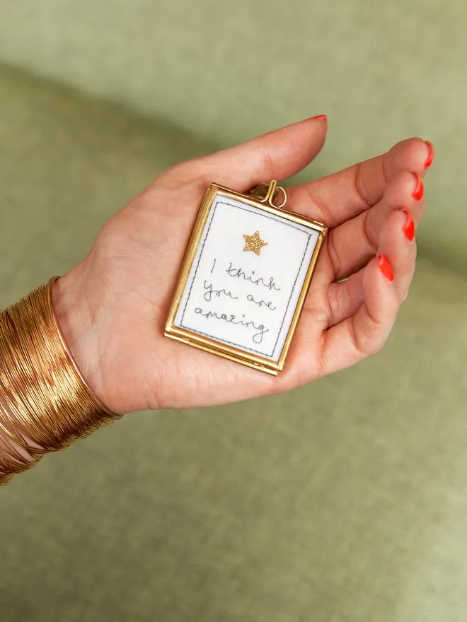 Personalised Embroidered Mini Star Frames