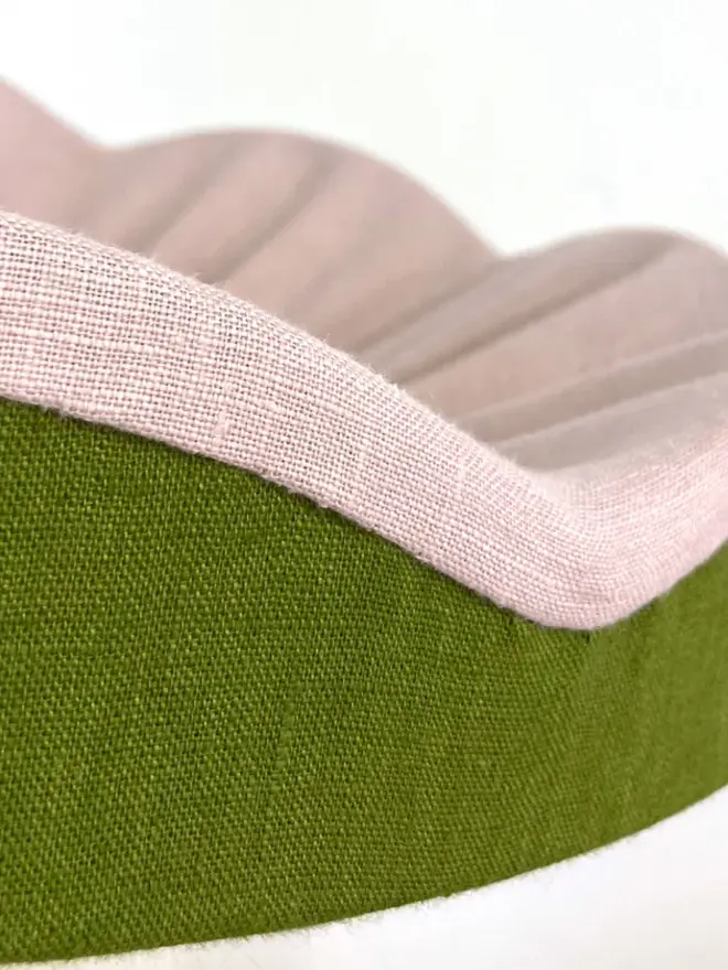 green and pink lampshade