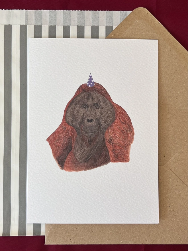 Party Orangutan Card