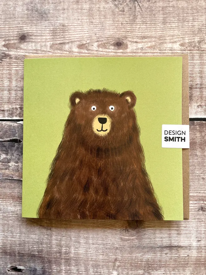 Brown Bear-Blank Greetings Card