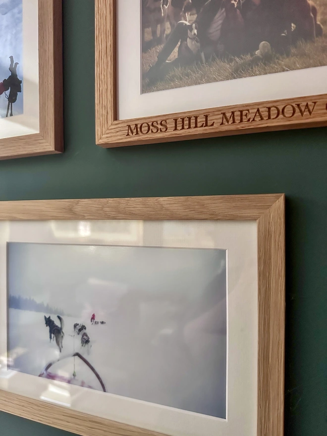 Frame hanging on the wall