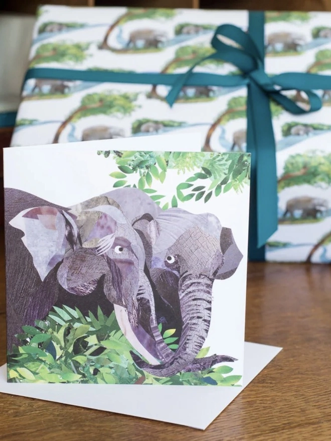 Personalised Elephant Love Greetings Card