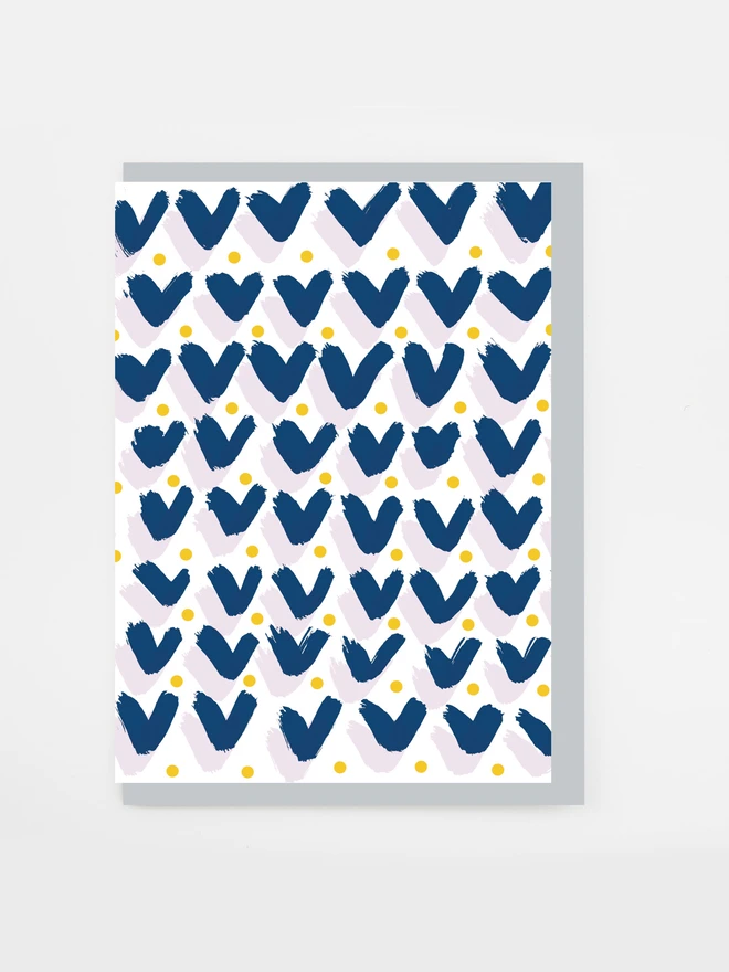 brushstroke heart card