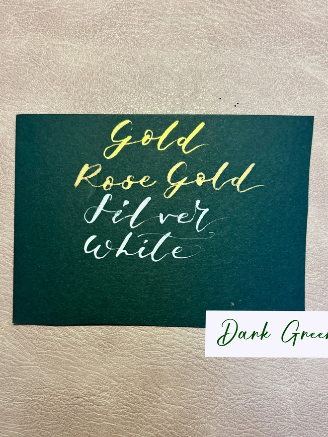 Dark Green Ink Options