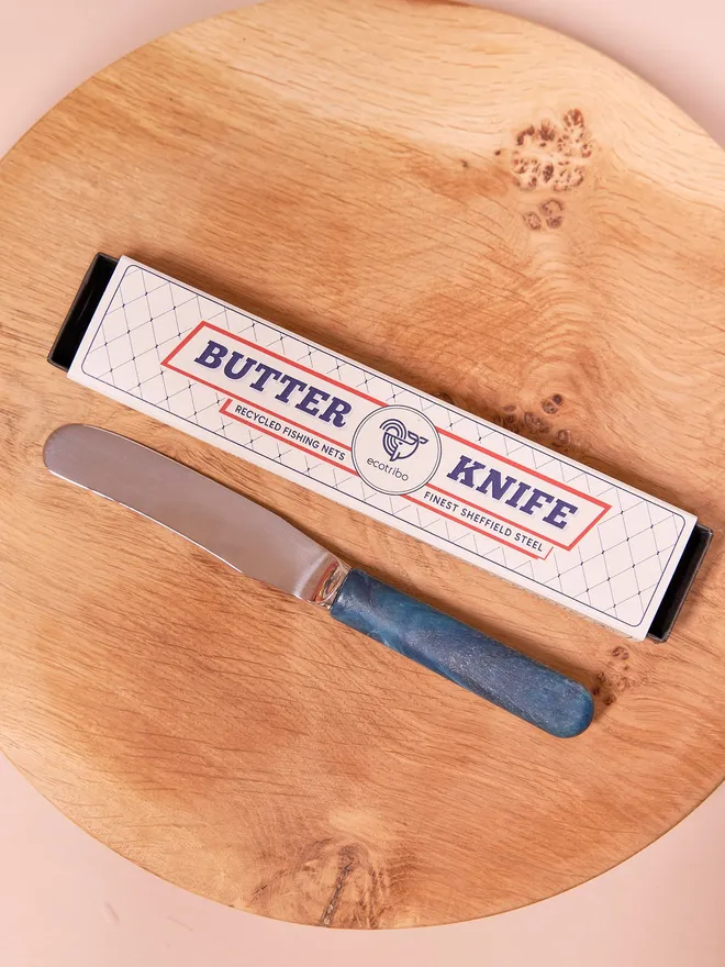 Recycled Plastic Butter knife Blue 