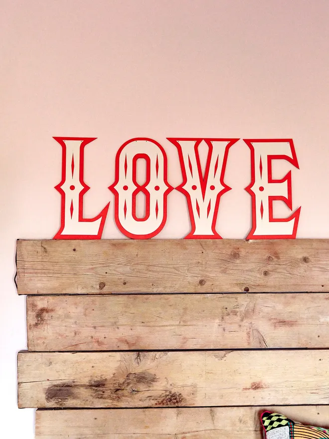 Love giant letter wooden sign