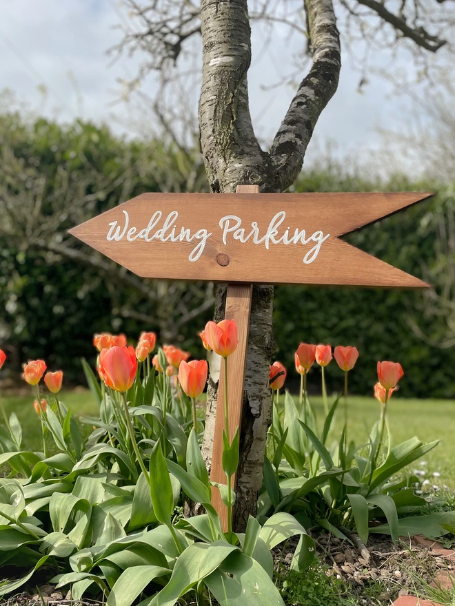 wedding arrow sign