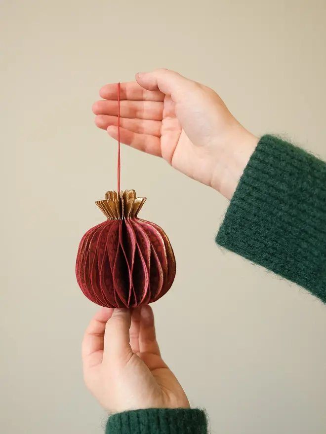 Pomegranate Honeycomb Ornament (Set Of 6)