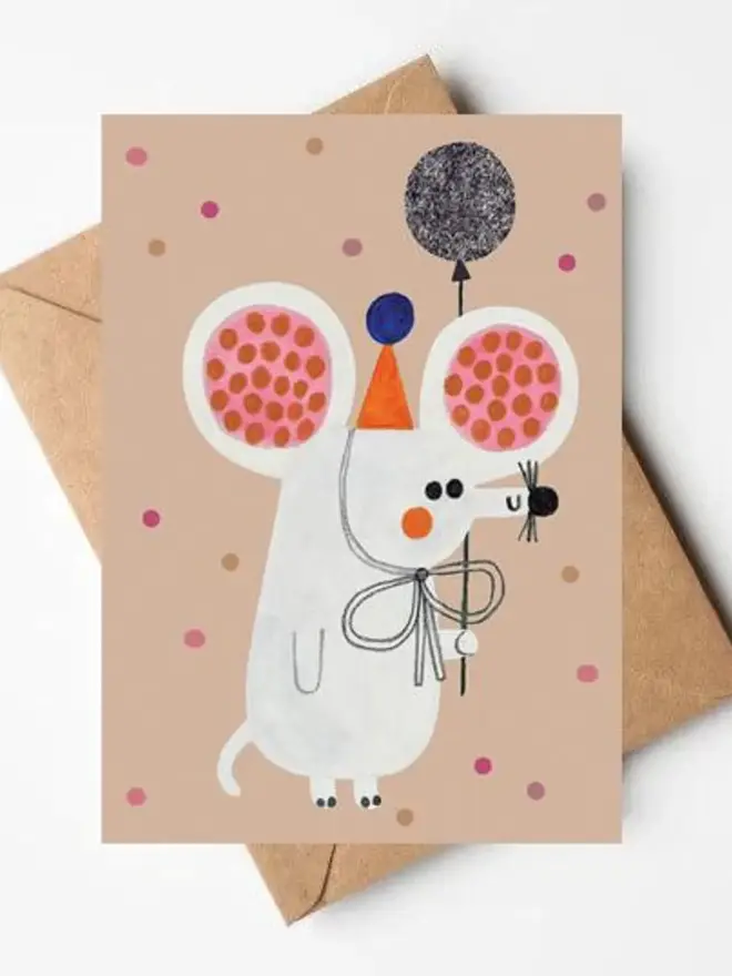 party mouse illustrated card