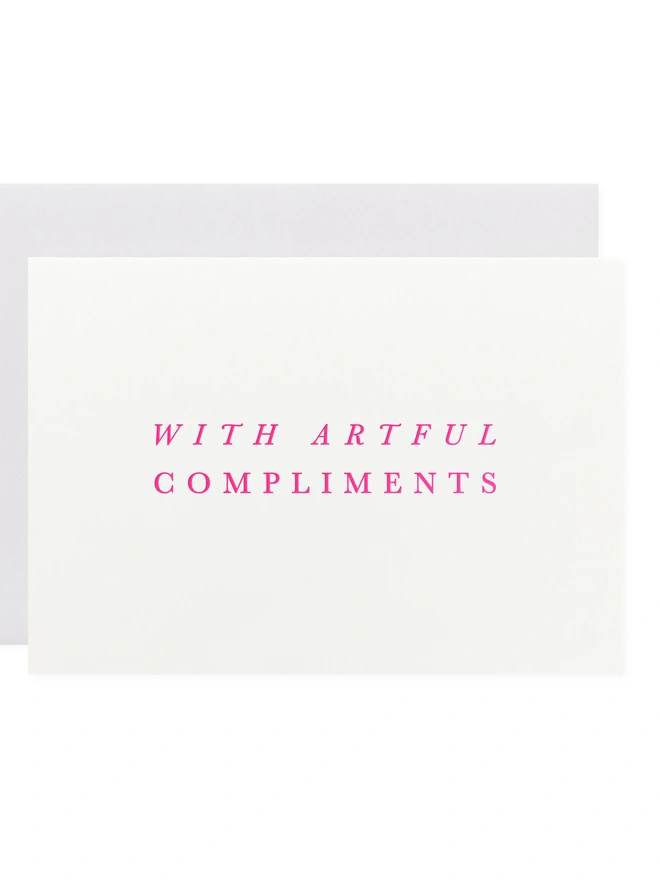 ‘Artful Compliments’ Pink Mini Card MC-ARTFUL-PK