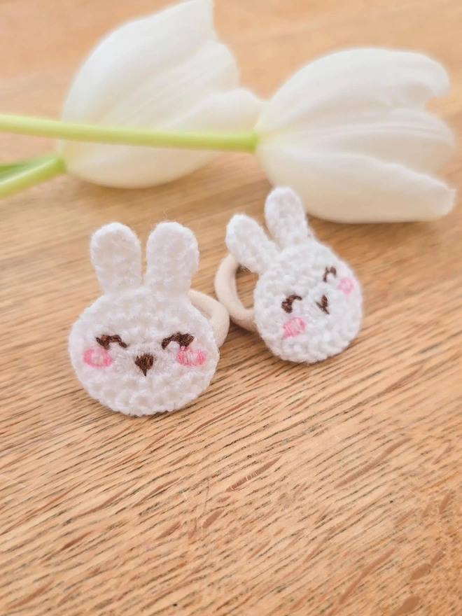 easter bunny baby hair bobbles