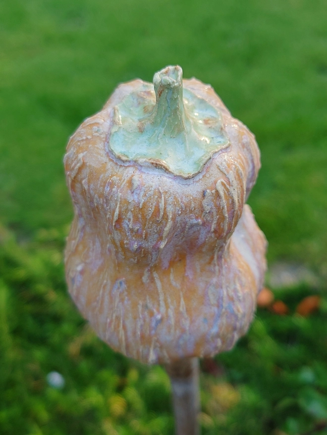 Pumpkin cane topper home decor