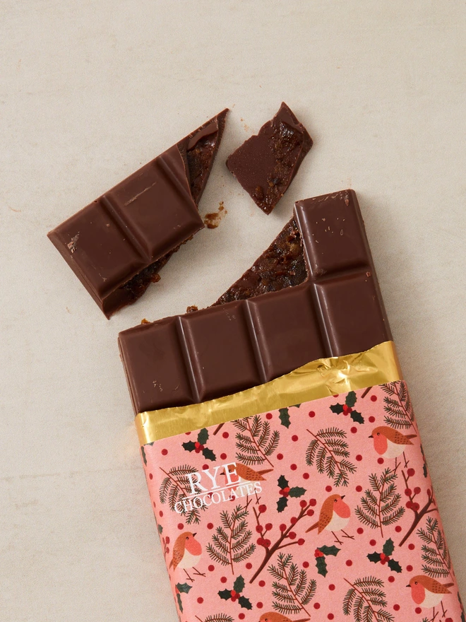 Mince Pie Milk Chocolate Bar - 43.5% Venezuelan