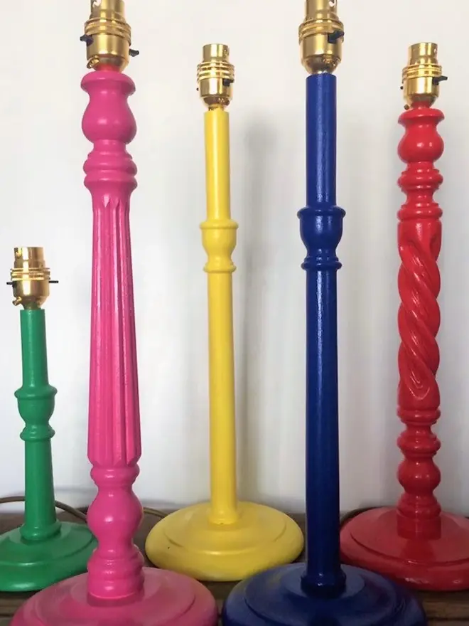 Gloss Wood Lamp Base. 