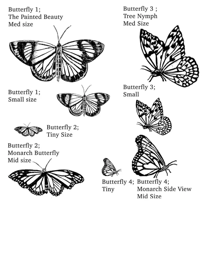 Butterfly Rubber Stamps