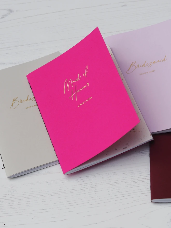 personalised maid of honour notebook