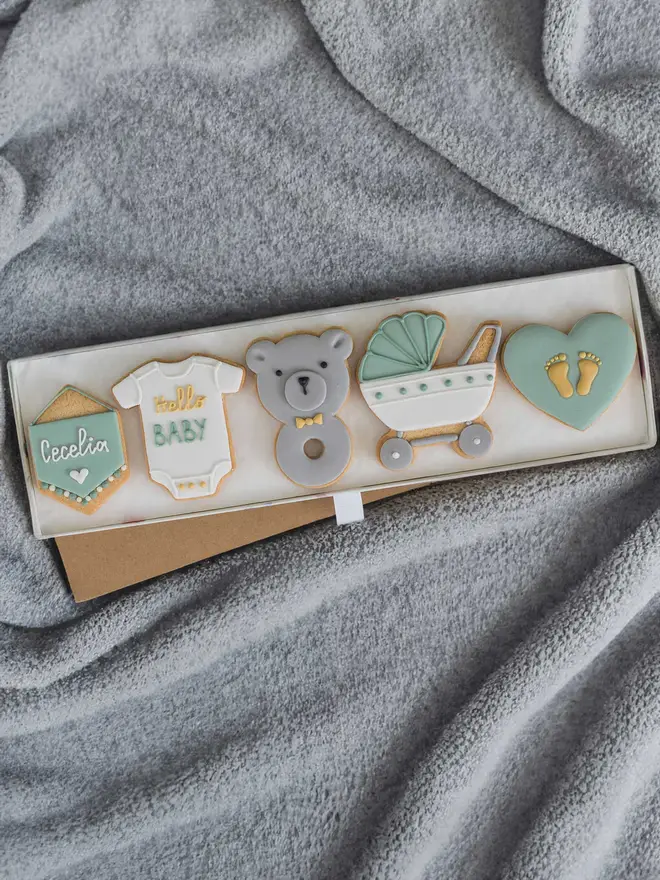 Personalised New Baby Biscuit Gift