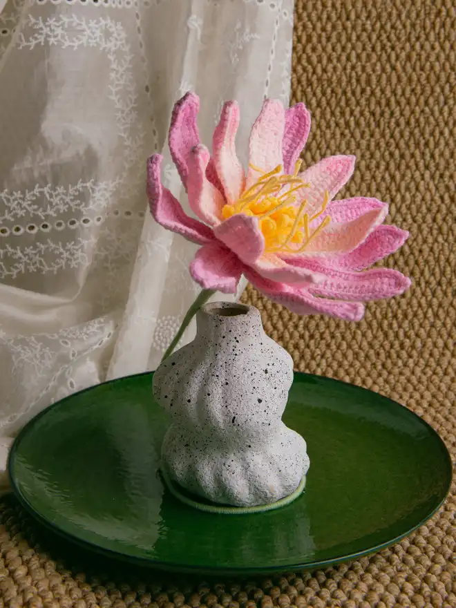 The Way to You Crochet Flower waterlily pink