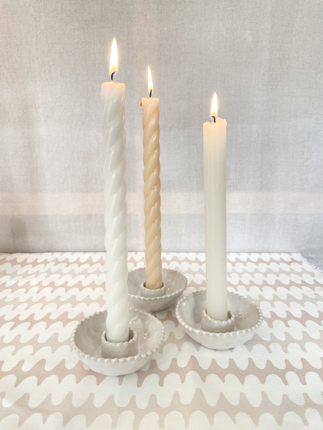 scalloped candlestick