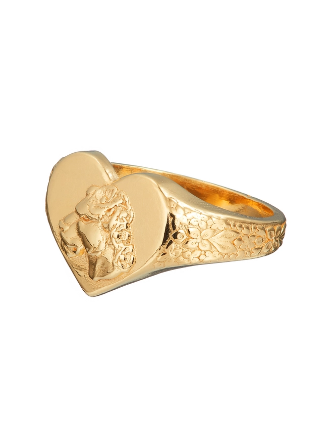 Lioness Heart Ring Gold