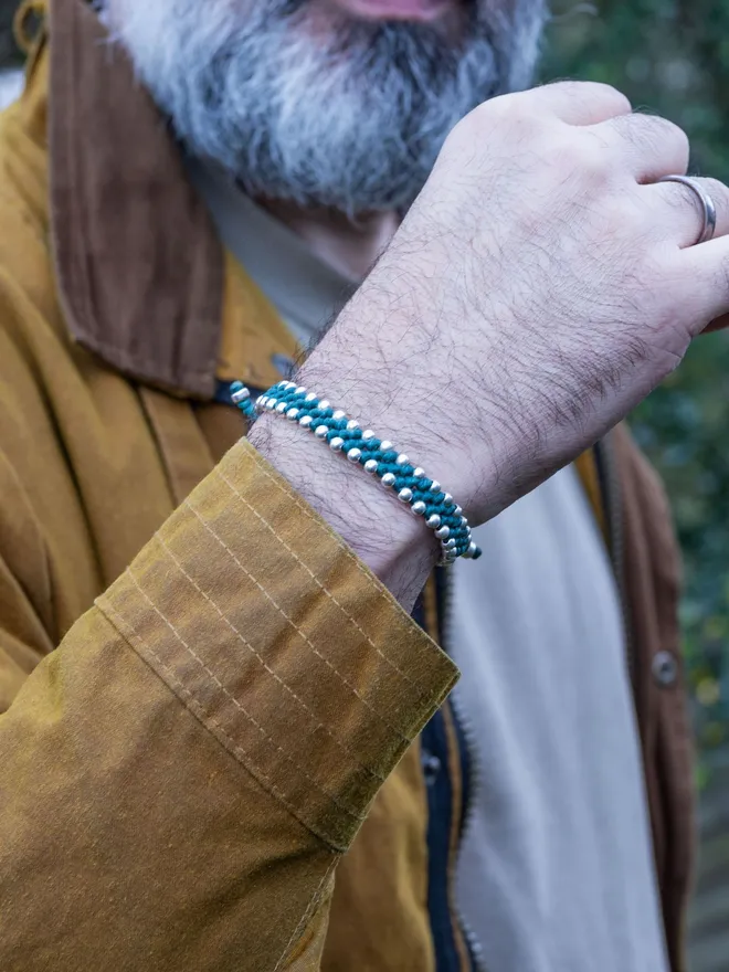 aqua rope bracelet for men
