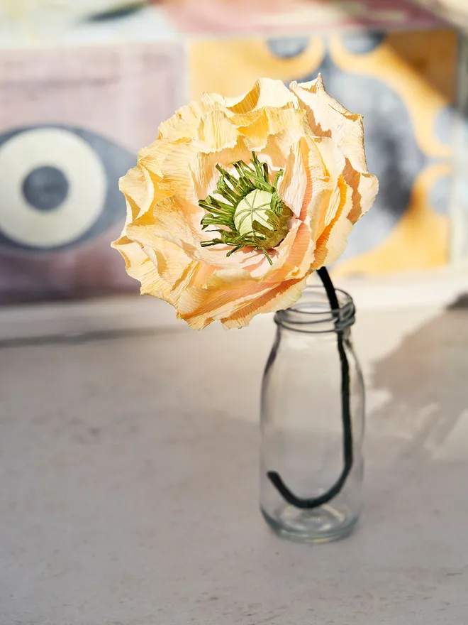 Crepe paper poppy