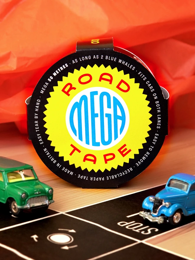 Mega Road Tape, Play Tape for Toy Cars