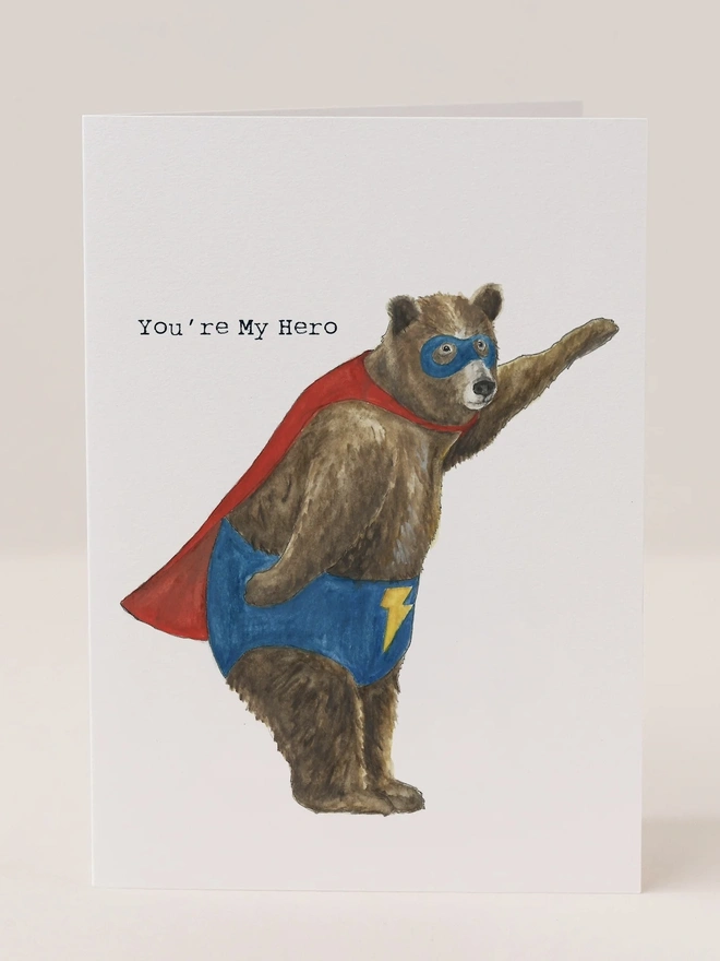 'You're My Hero' Party Card