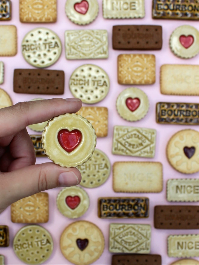 Handmade Ceramic Biscuit Magnets 