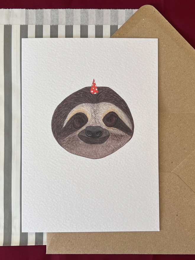 Party Sloth Card