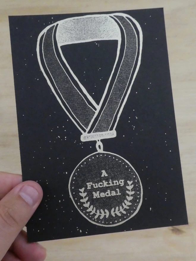 A Fucking Medal Postcard Set