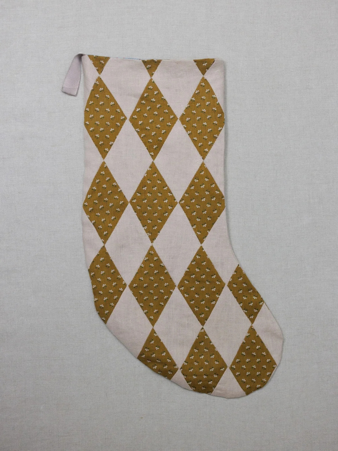 harlequin christmas stocking